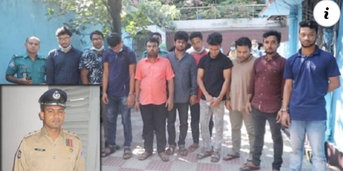 মানসিক চিকিৎসা কেন্দ্রে এএসপি হত্যা মামলার ১০ আসামি রিমান্ডে