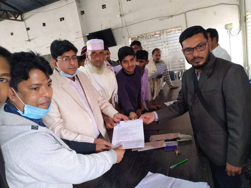 বানারীপাড়ায় বিশারকান্দিতে  নৌকার কান্ডারী হতে মনোনয়ন ফরম জমা দিলেন আল-আমিন
